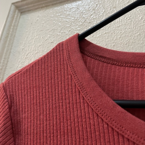 a new day - Size Women's XL - Burnt Sienna Ribbed T-Shirt - Picture 3 of 5